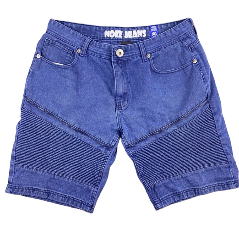 NOIZ Jeans Men’s Premium Denim Shorts Summertime Streetwear Dark Wash Size 40